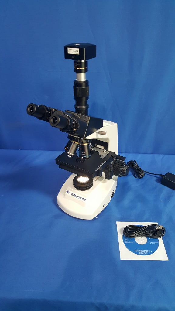 '-new- Whittemore Enterprises Professional Trinocular Microscope 40X-2000X with 5mp camera