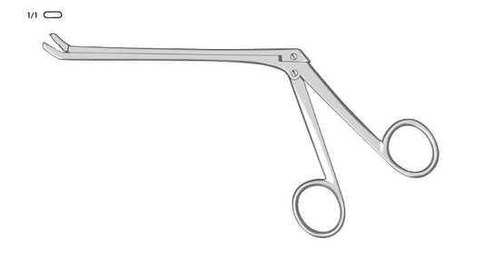 Peapod Intervertebral Disc Rongeur (New), 5.5in (14cm) Shaft Length, Up Angle, 2mm x 6mm Bite