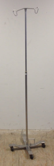 Iv Pole-stand, 2-hook, 4-leg Base, With