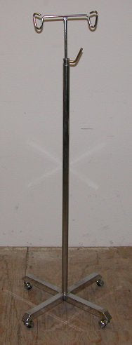 Iv Pole-stand, 2-hook, 4-leg Base