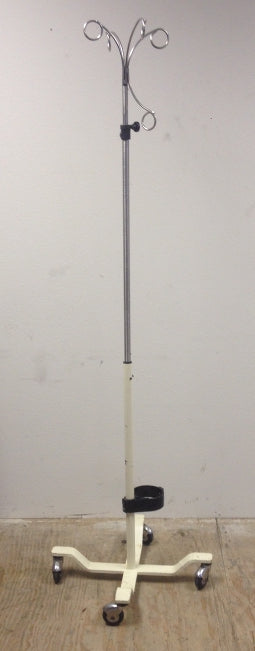 Iv Pole-stand, 5-hook, 4-leg Base, Heavy