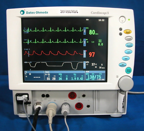 Datex Ohmeda Cardiocap 5 Anesthesia Monitor With Agent