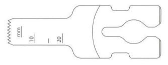 Oscillating-sagittal Saw Blade, Large Bone