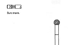 Pack of 5 - Stryker 5120-12-150 5.0mm Round Diamond Bur