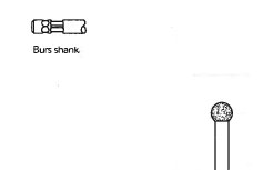 Pack of 5 - Stryker 5120-12-50 5.0mm Round Diamond Bur