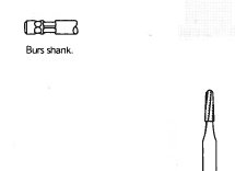Pack of 5 - Stryker 5120-67-21 2.1mm Cross Cut Fissure Bur