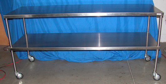 72 LONG X 24 WIDE X 34 HIGH S/S INSTRUMENT TABLE