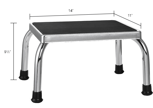 Medical Step Stool, Non-Skid Rubber Footstool Platform