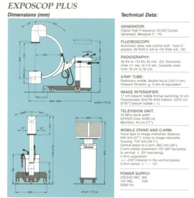 Ziehm Cb7-d Exposcop Plus C-arm