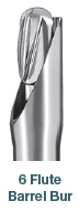 Stryker 5.0mm Barrel Bur, 6-flute
