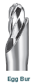 Stryker 5.5mm Egg Bur, Hollow