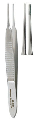 GRAEFE EYE DRESSING FORCEPS, 2.75" (7 CM), STRAIGHT, SERRATED
