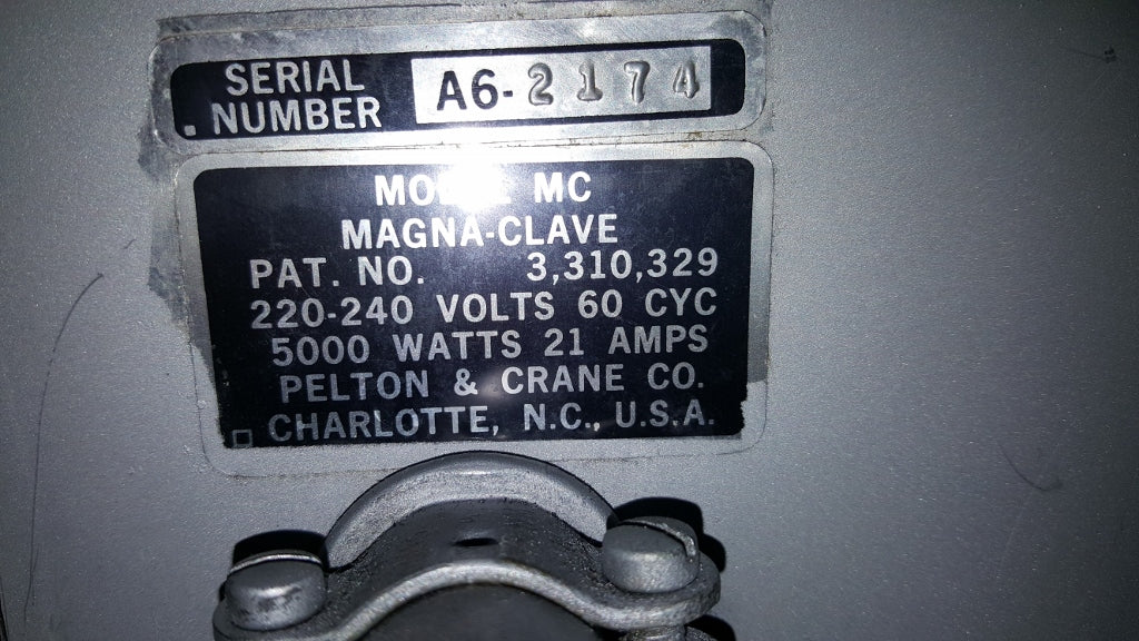 Pelton And Crane Magnaclave -used-