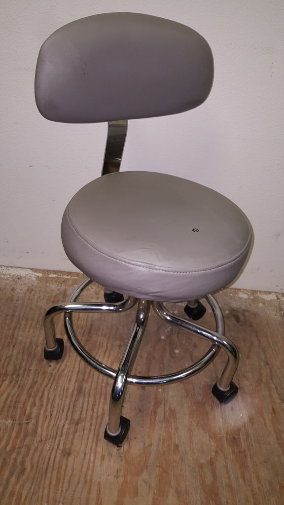 SCREW TOP STOOL WITH BACK REST