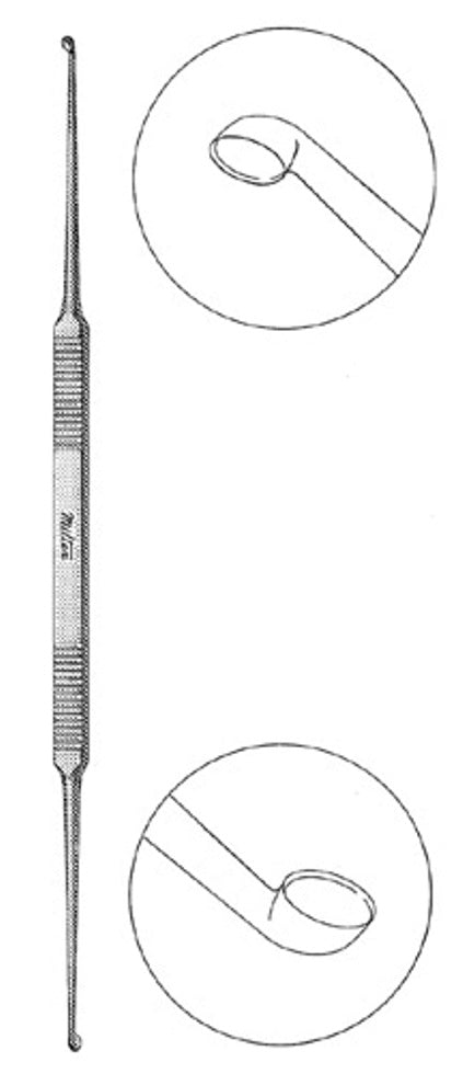 HOUSE STAPLES CURETTE 7" DOUBLE ENDED HANDLE