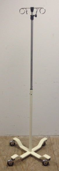 Iv Pole-stand, 4-hook, 4-leg Base, Heavy