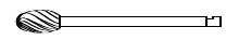 5.5mm X 48.0mm Oval Osteotomy Bur