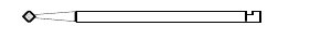 2.9mm X 55mm Round Diamond Bur