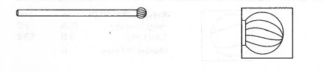 Pack of 5 - Stryker 5300-10-507 2.4mm Round Solid Carbide Bur