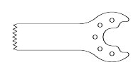KM-3101C Sagittal Saw Blade, Small Bone