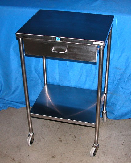 UTILITY TABLE, FOUR DRAWERS, RAIL