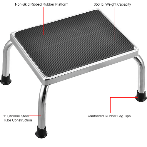 Medical Step Stool, Non-Skid Rubber Footstool Platform