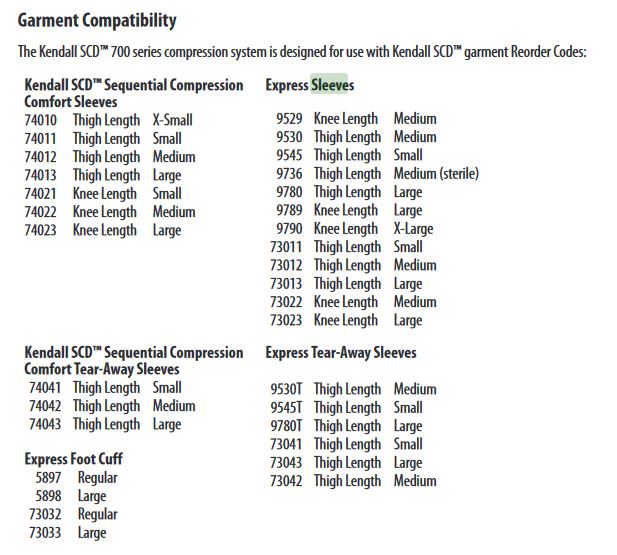 Covidien Kendall SCD 700 Series