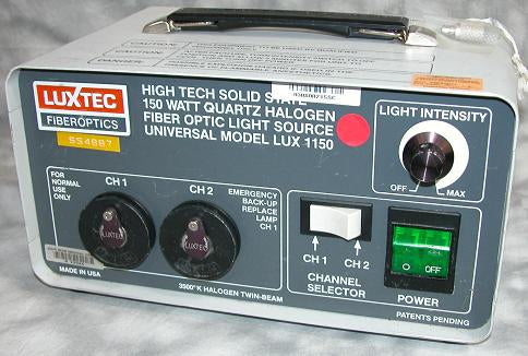 LUXTEC 1150 LUX 1150 150W HALOGEN FIBER OPTIC LIGHT SOURCE