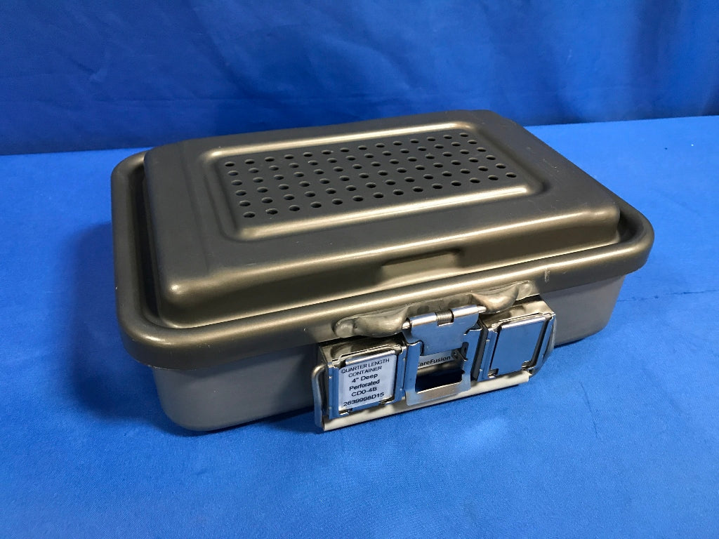 Genesis CD0-4B Sterlization Case, With Insert -  Rough Overall Size: 10in L x 12in W x 4in High