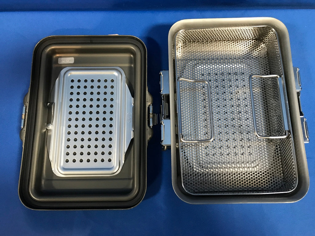 Genesis CD0-4B Sterlization Case, With Insert -  Rough Overall Size: 10in L x 12in W x 4in High
