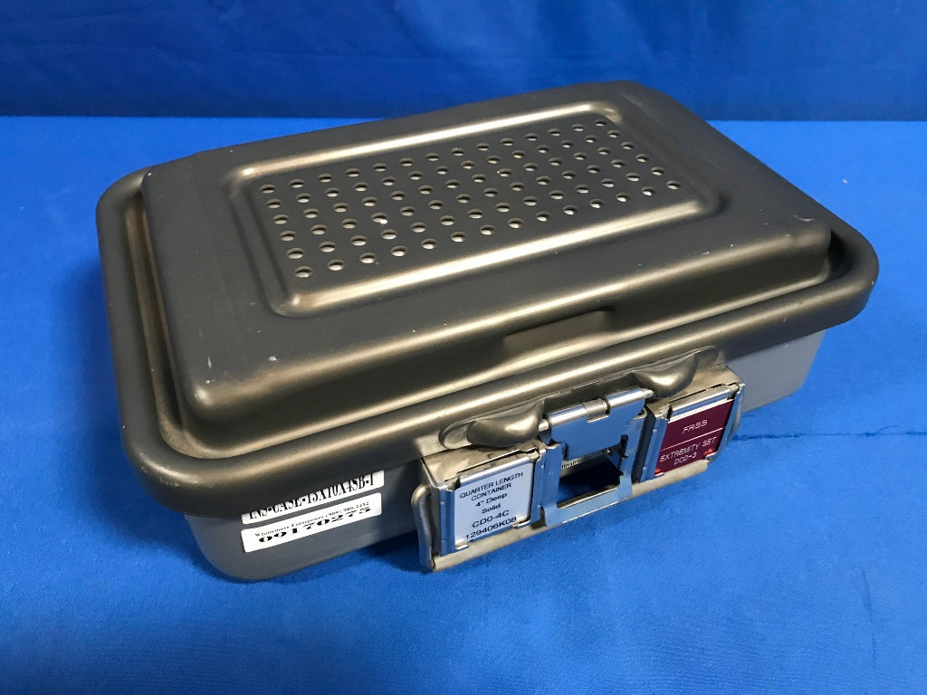Genesis CD0-4C Sterlization Case, With Insert -  Rough Overall Size: 13in L x 10in W x 4in High