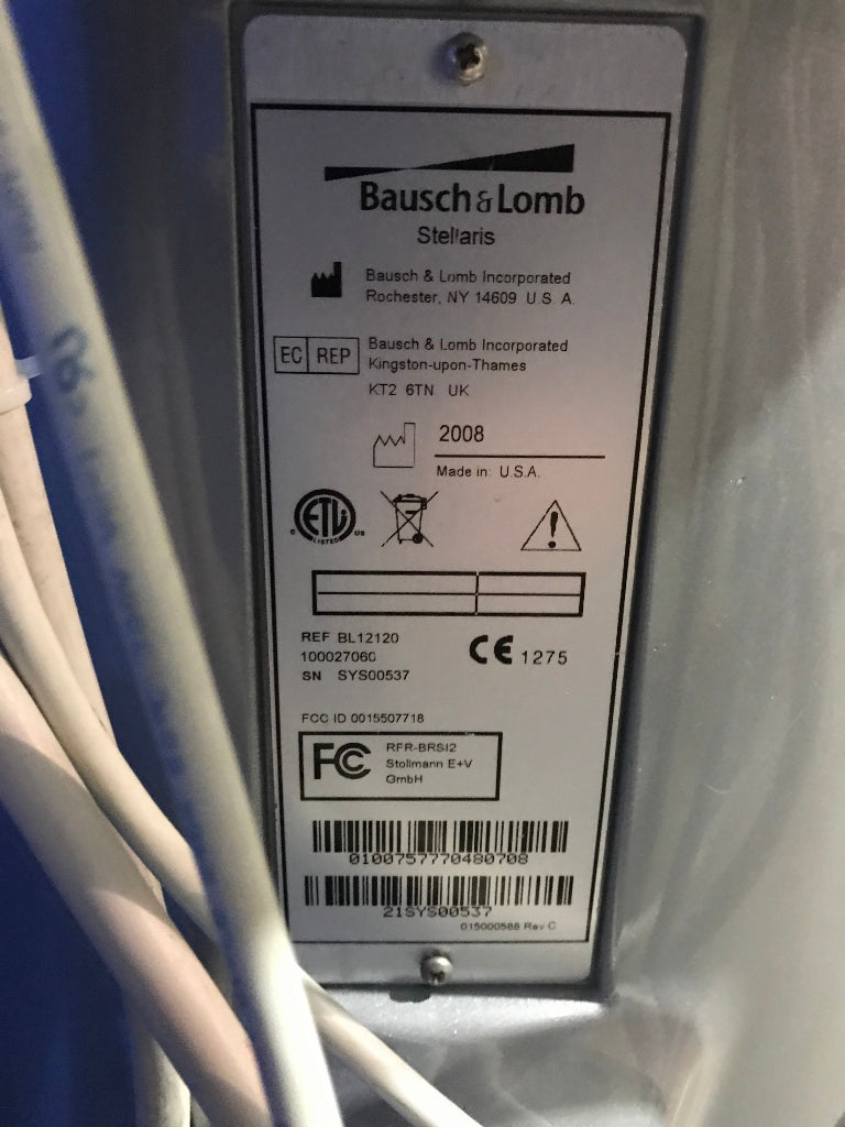 Bausch & Lomb Stellaris Vision Enhancement System BL12120 MFG 2008