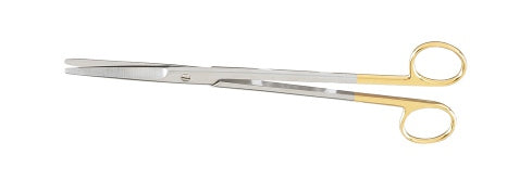 MAYO DISSECTING SCISSORS, 9in (22.9cm), STRAIGHT, STANDARD BEVELED BLADES,TUNGSTEN CARBIDE INSERTS