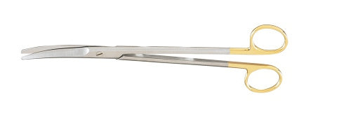 MAYO DISSECTING SCISSORS, 9in (22.9cm),CURVED, STANDARD BEVELED BLADES,TUNGSTEN CARBIDE INSERTS