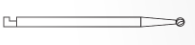 2.3mm X 51mm Round Carbide Bur