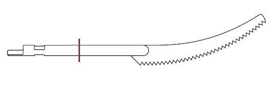 VERTICAL OSTEOTOMY BLADE, SHORT