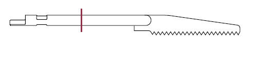 STRYKER 5100-137-233 SHORT TAPERED RECIPROCATING BLADE
