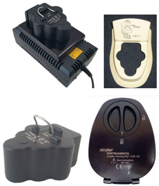 (NEW) Stryker TYPE System 4 and 5 Aseptic Drop In Battery Set
