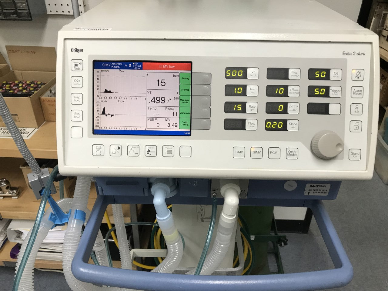 Drager Evita 2 Dura Ventilator